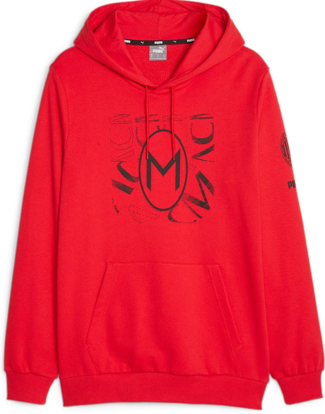 Puma AC Milan 2023 - 24  Core Hoodie - Red/Black
