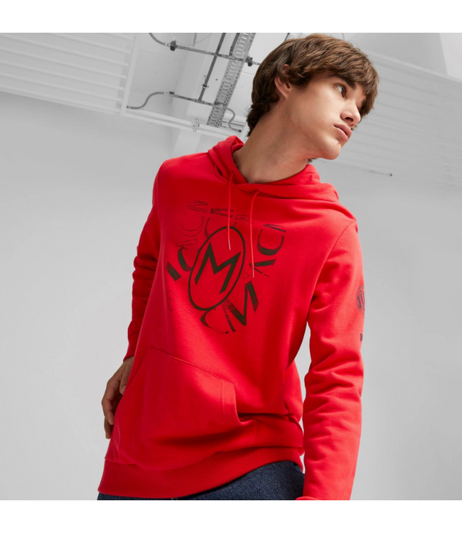 Puma Puma AC Milan 2023 - 24  Core Hoodie - Red/Black