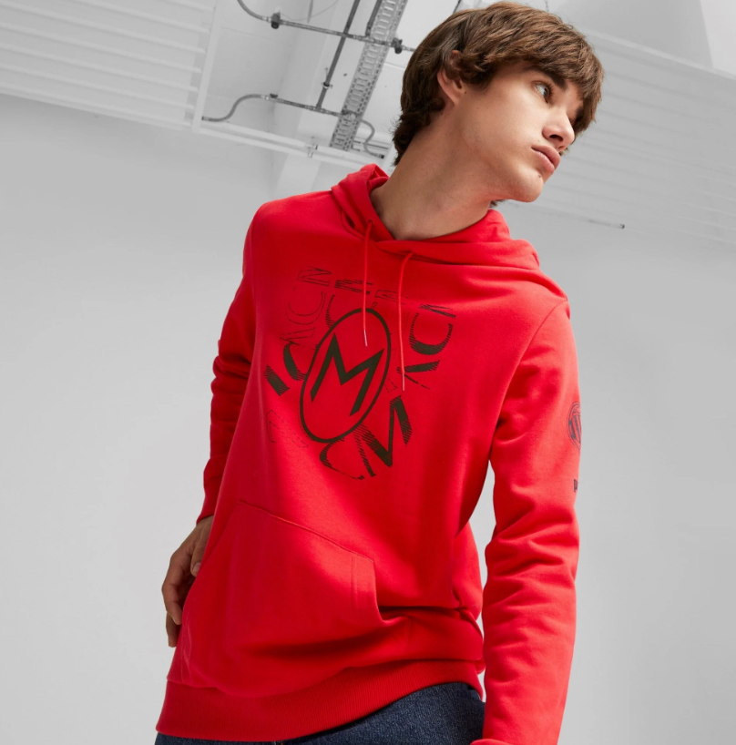 Puma AC Milan 2023 - 24  Core Hoodie - Red/Black