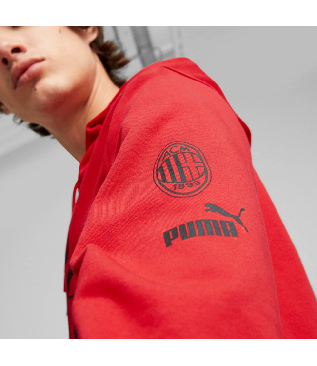 Puma Puma AC Milan 2023 - 24  Core Hoodie - Red/Black