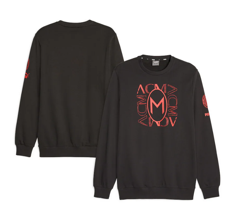 Puma AC Milan 2023 - 24  Crewneck Sweater - Black