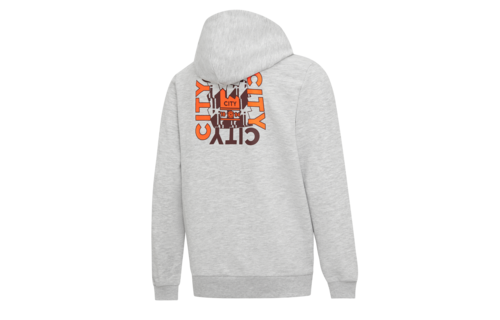 Puma Manchester City 2023 - 24  ftbl Core Hoodie - Grey/Maroon