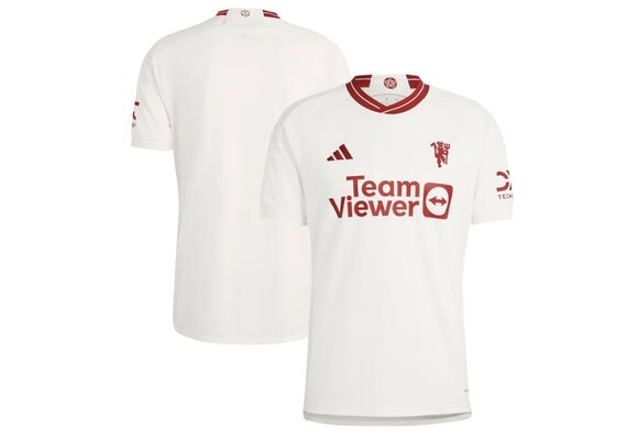 adidas Manchester United 2023-24 Third Jersey - White /Burgundy