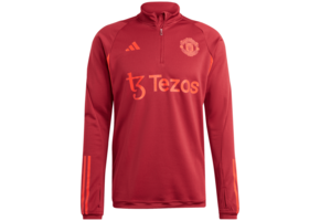 adidas Manchester United 2023 - 24 EU Tiro Training Top - Burgundy