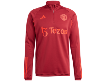 adidas Manchester United 2023 - 24 EU Tiro Training Top - Burgundy