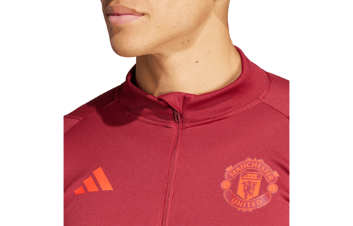 adidas Manchester United 2023 - 24 EU Tiro Training Top - Burgundy