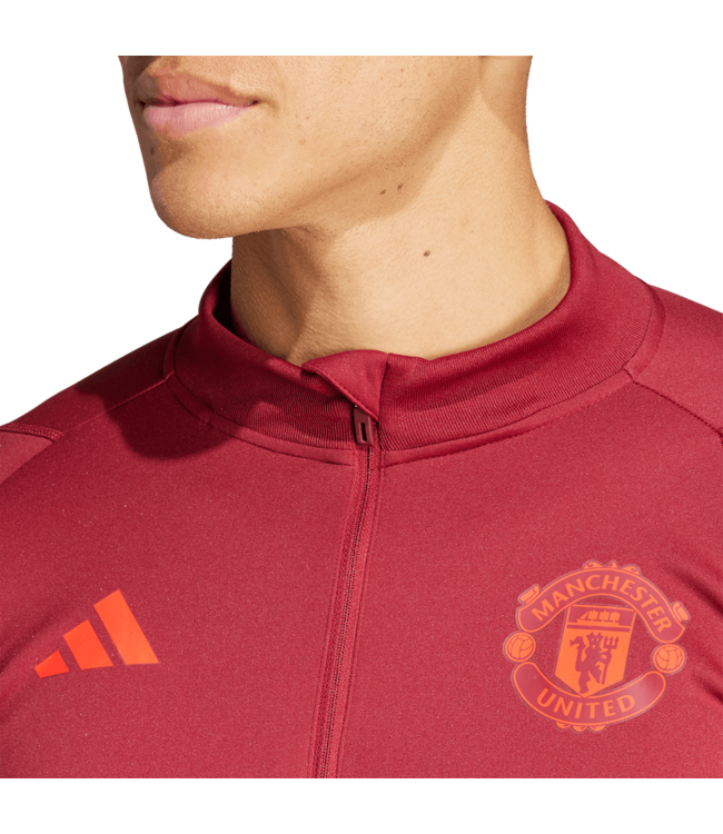 adidas adidas Manchester United 2023 - 24 EU Tiro Training Top - Burgundy