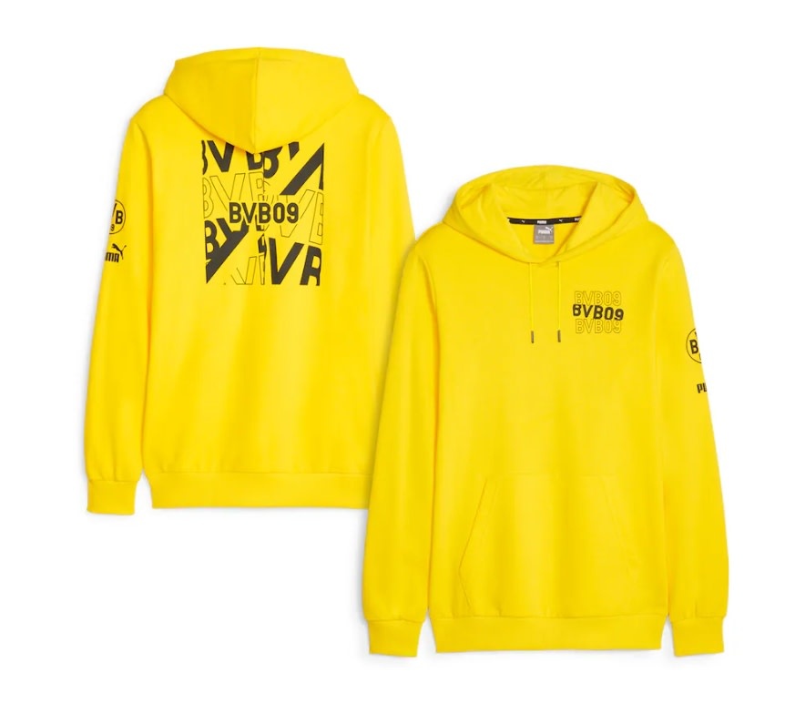 Puma BVB Borussia Dortmund 2023 - 24 ftbl Core Hoodie - Yellow