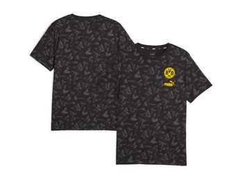 Puma BVB Borussia Dortmund FtblCore AOP  Tee Shirt - Black