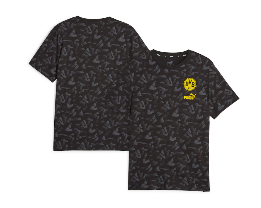 Puma BVB Borussia Dortmund FtblCore AOP  Tee Shirt - Black