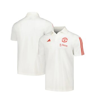 adidas adidas Manchester United 2023- 24 Tiro Polo Shirt - Core White/Red