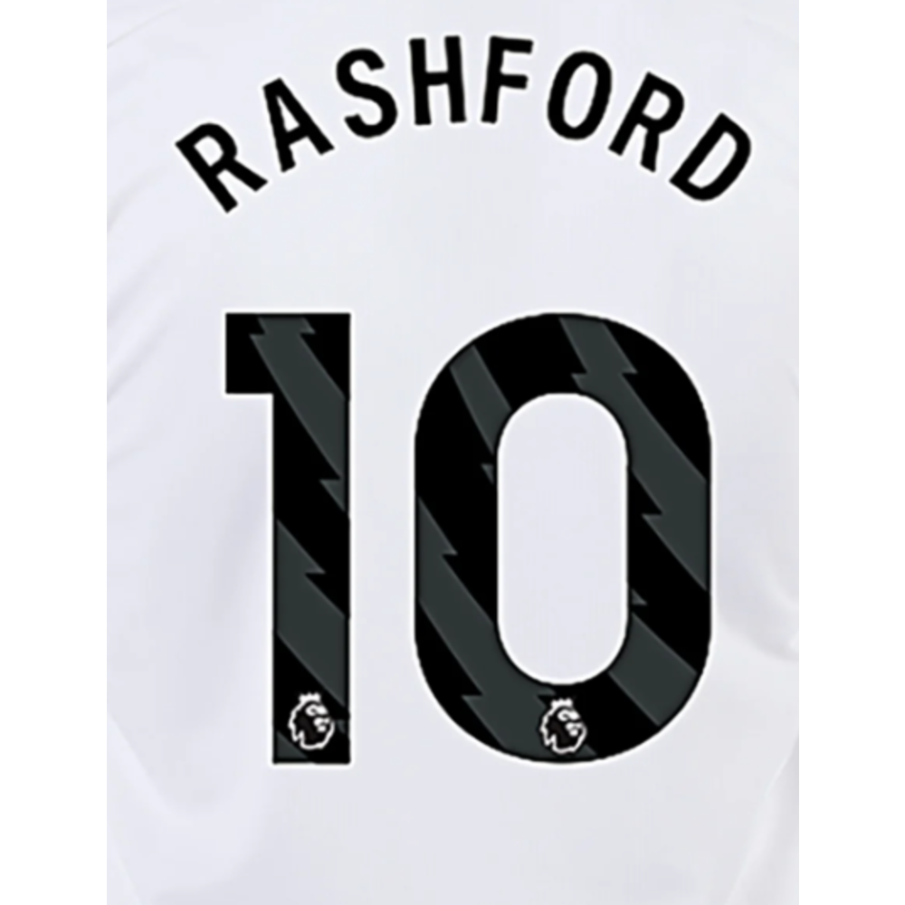 Rashford # 10 Manchester United 23/24 Third Nameset - Black
