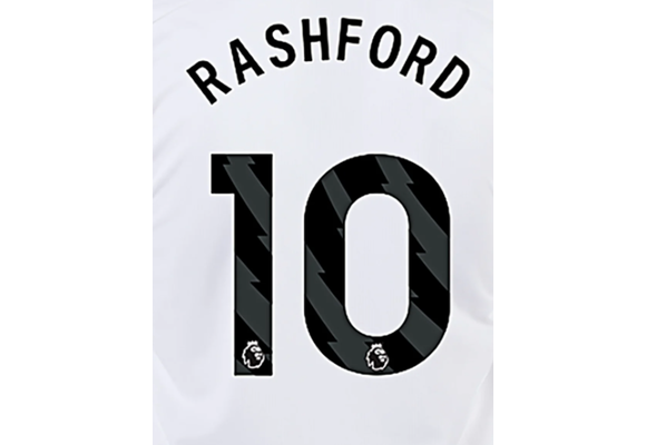 Rashford # 10 Manchester United 23/24 Third Nameset - Black
