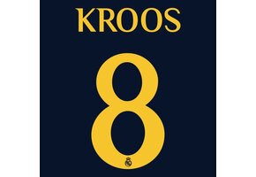 Kroos # 8 Real Madrid 23/24 Away Nameset - YOUTH