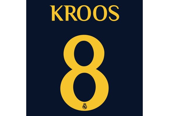 Kroos # 8 Real Madrid 23/24 Away  Nameset - YOUTH