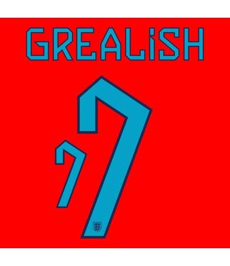 Uni-Sport Grealish # 7 England WC World Cup 2022 Away  Nameset / Light Blue