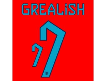 Grealish # 7 England WC World Cup 2022 Away  Nameset / Light Blue