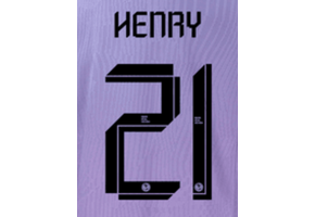 Henry Martin # 21 Club America 23/24 Third Nameset - Black
