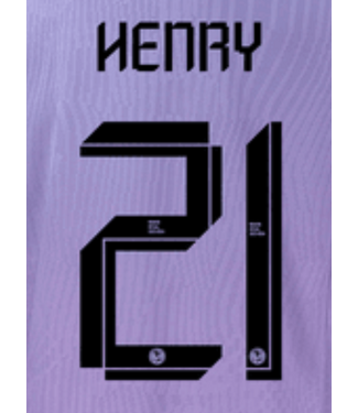 Uni-Sport Henry Martin # 21 Club America 23/24 Third  Nameset - Black
