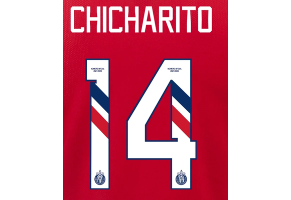 Chicharito # 14 Chivas DG 23/24 Home Nameset