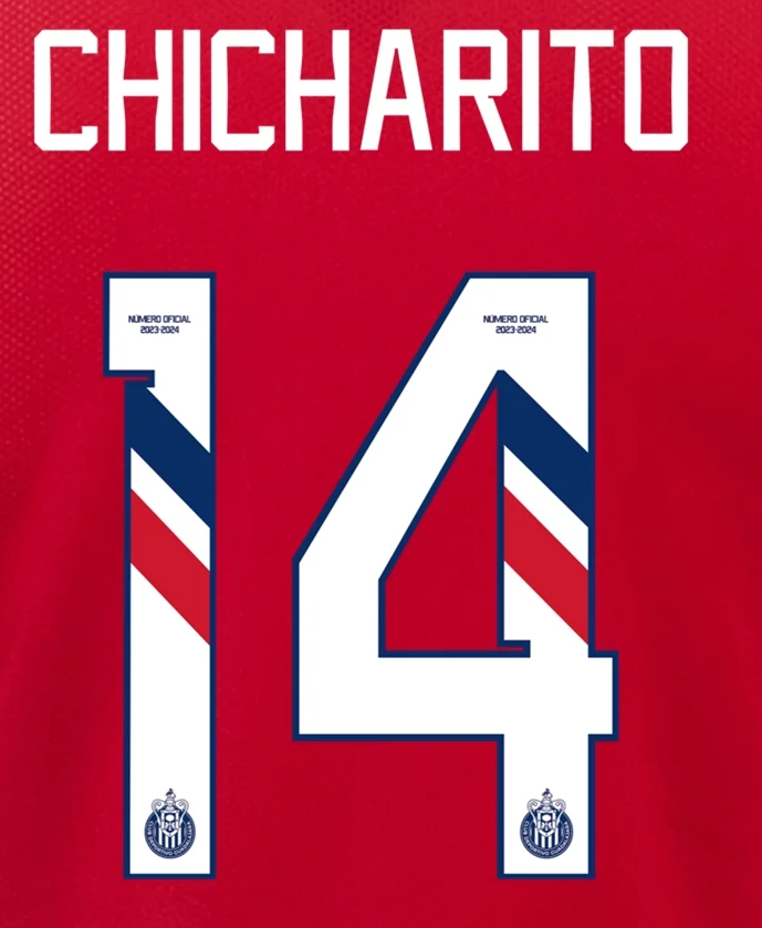 Chicharito # 14 Chivas DG 23/24 Home Nameset