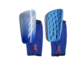 adidas X Crazyfast  2023 League Shin Guards - Royal/Bliss Blue/Solar Red