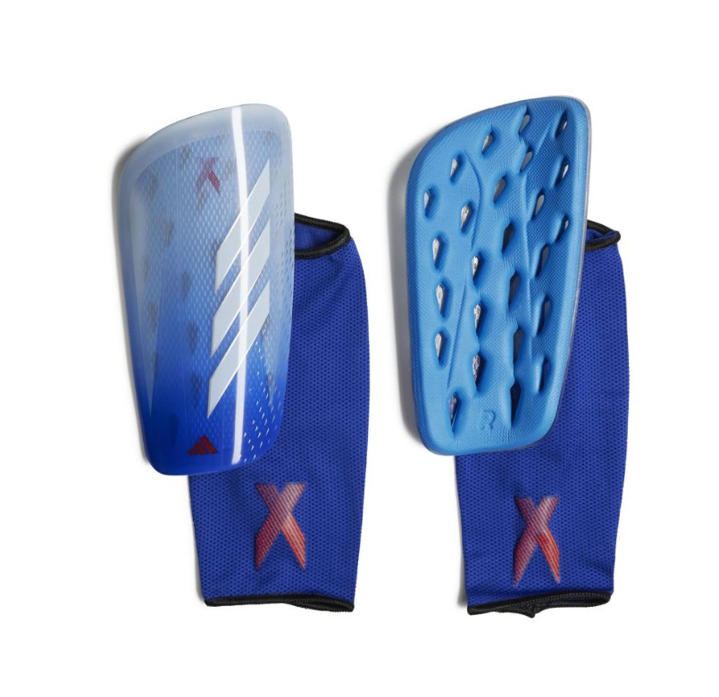 adidas X Crazyfast  2023 League Shin Guards - Royal/Bliss Blue/Solar Red