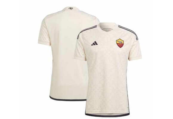adidas 2023-24 AS Roma Away Jersey - Ecru Tint