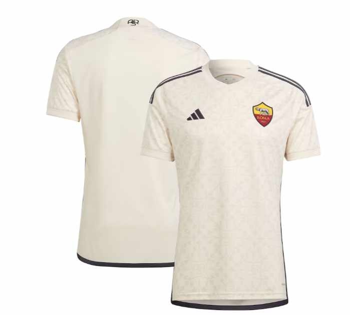 adidas 2023-24 AS Roma Away Jersey - Ecru Tint