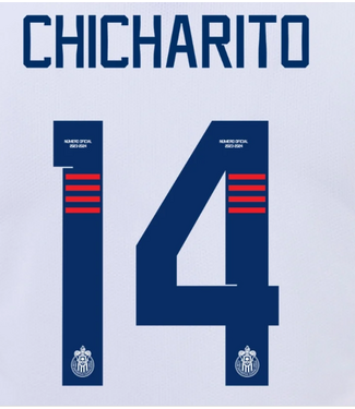 Uni-Sport Chicharito # 14  Chivas DG 23/24 Away  Nameset