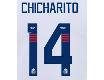 Chicharito # 14  Chivas DG 23/24 Away  Nameset