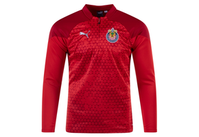 Puma Chivas DG 2023 - 24 Quarter Zip Training Fleece Jacket - Red