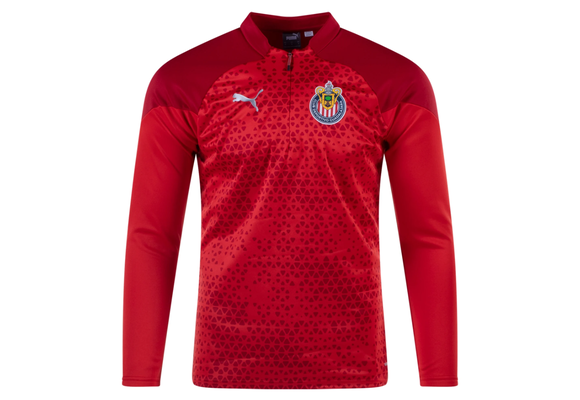 Puma Chivas DG 2023 - 24 Quarter Zip Training Fleece Jacket - Red