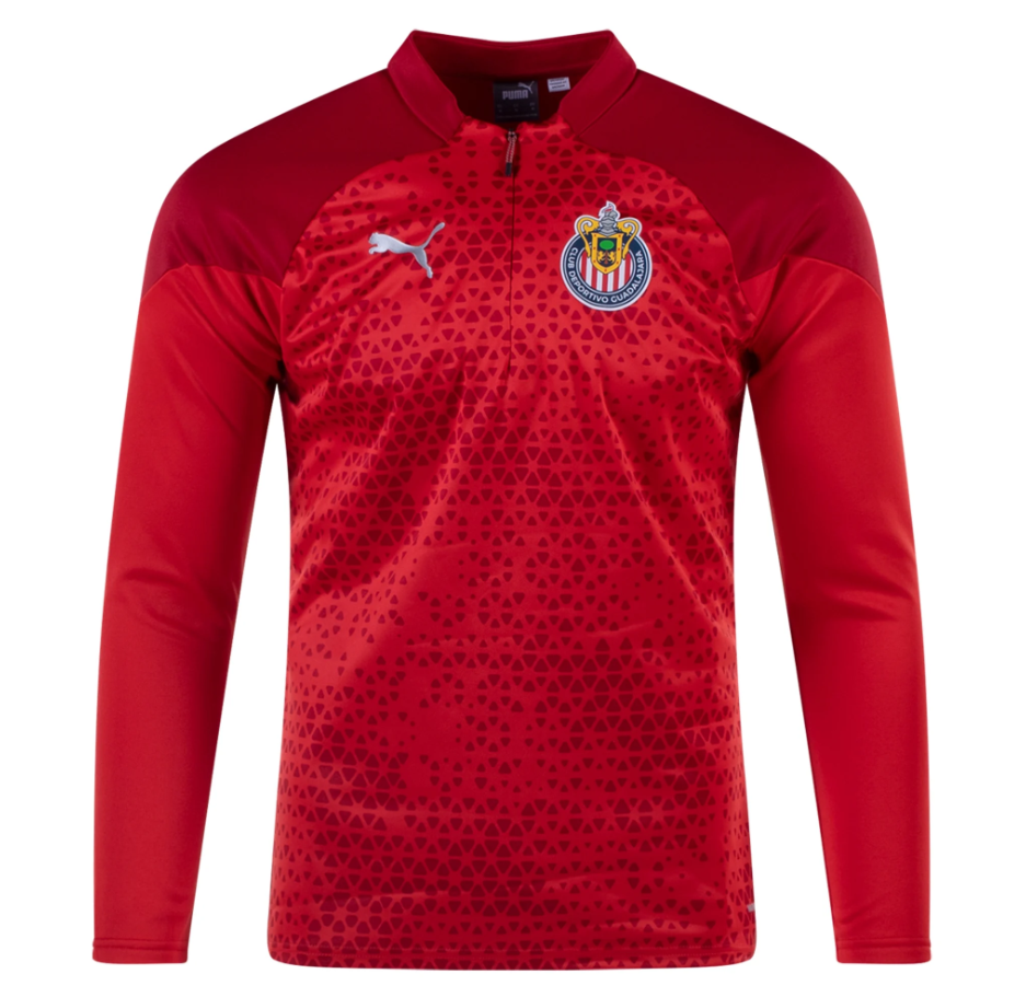 Puma Chivas DG 2023 - 24 Quarter Zip Training Fleece Jacket - Red