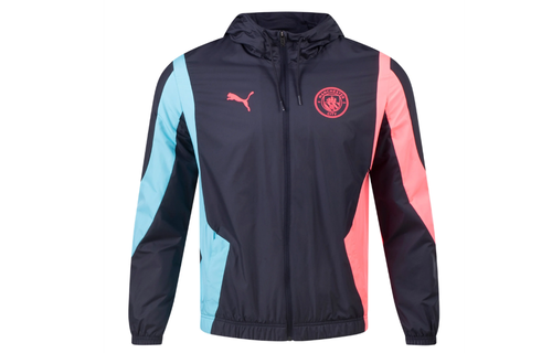 Puma Manchester City 2023-24 Anthem Training Jacket - Dark Navy-Hero Blue-Sunset Glow