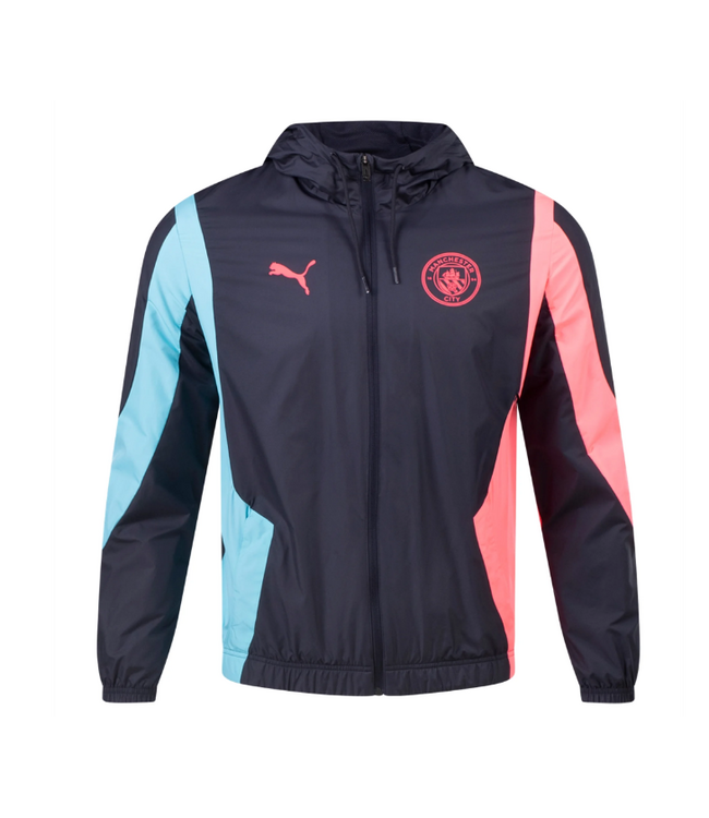 Puma Puma Manchester City 2023-24 Anthem Training Jacket - Dark Navy-Hero Blue-Sunset Glow