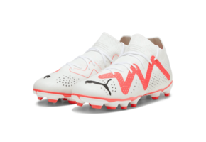 Puma Jr Future Match FG/AG - White/Black/Fire Orchid