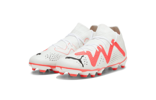 Puma Jr Future Match FG/AG - White/Black/Fire Orchid