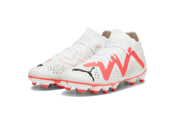 Puma Jr Future Match FG/AG - White/Black/Fire Orchid
