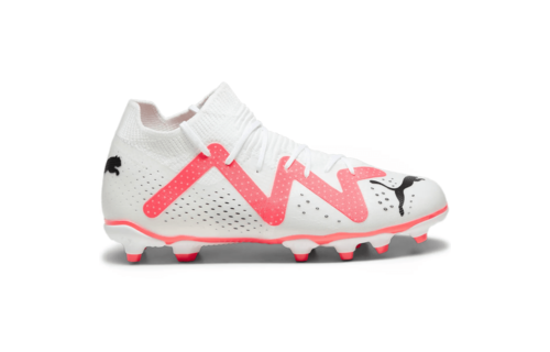Puma Jr Future Match FG/AG - White/Black/Fire Orchid