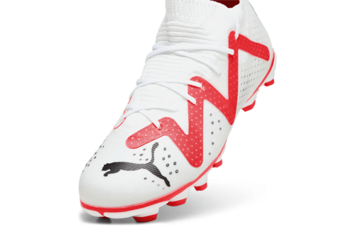 Puma Jr Future Match FG/AG - White/Black/Fire Orchid