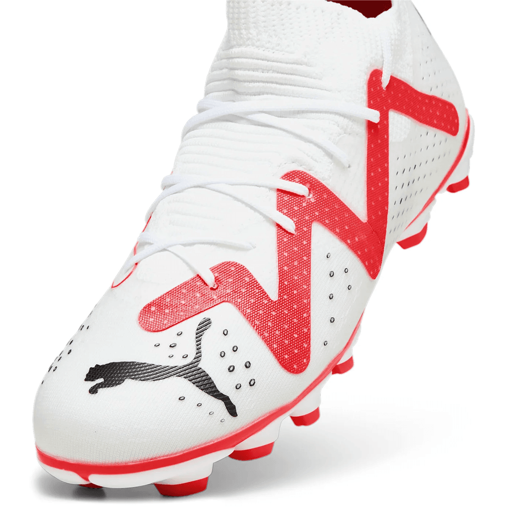 Puma Jr Future Match FG/AG - White/Black/Fire Orchid