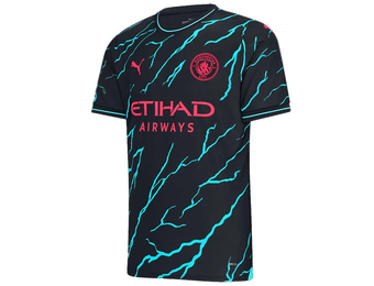Puma Manchester City 2023 -24 Third Jersey - Dark Navy/Hero Blue/Crimson