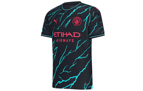 Puma Manchester City 2023 -24 Third Jersey - Dark Navy/Hero Blue/Crimson