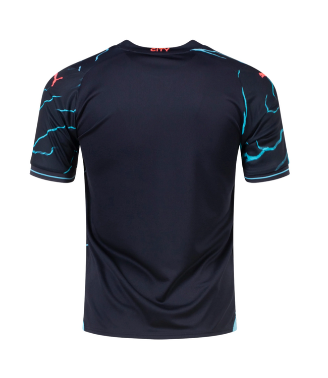 Puma Puma Manchester City 2023 -24 Third Jersey - Dark Navy/Hero Blue/Crimson