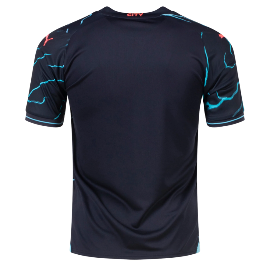 Puma Manchester City 2023 -24 Third Jersey - Dark Navy/Hero Blue/Crimson