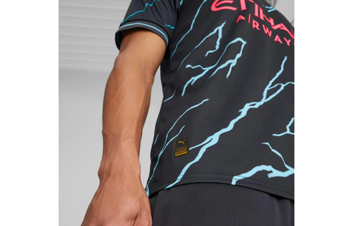 Puma Manchester City 2023 -24 Third Jersey - Dark Navy/Hero Blue/Crimson