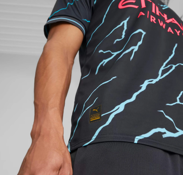 Puma Manchester City 2023 -24 Third Jersey - Dark Navy/Hero Blue/Crimson