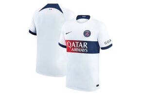 Nike PSG Paris Saint German 2023 - 24 Away Jersey - White/Midnight Navy/University Red