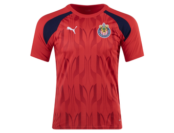Puma Chivas 2023 - 24  Prematch Soccer Jersey - Red/Navy